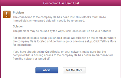 Quickbooks Network Abort